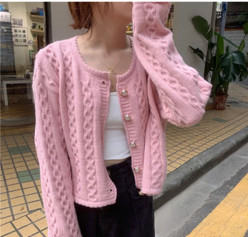 

Cardigan Sweater 2021 Spring White