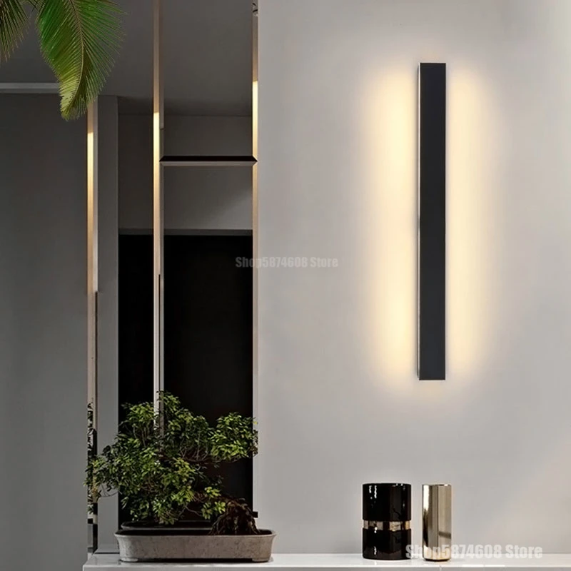 Современный светодиодный настенный светильник скандинавские длинные полосы