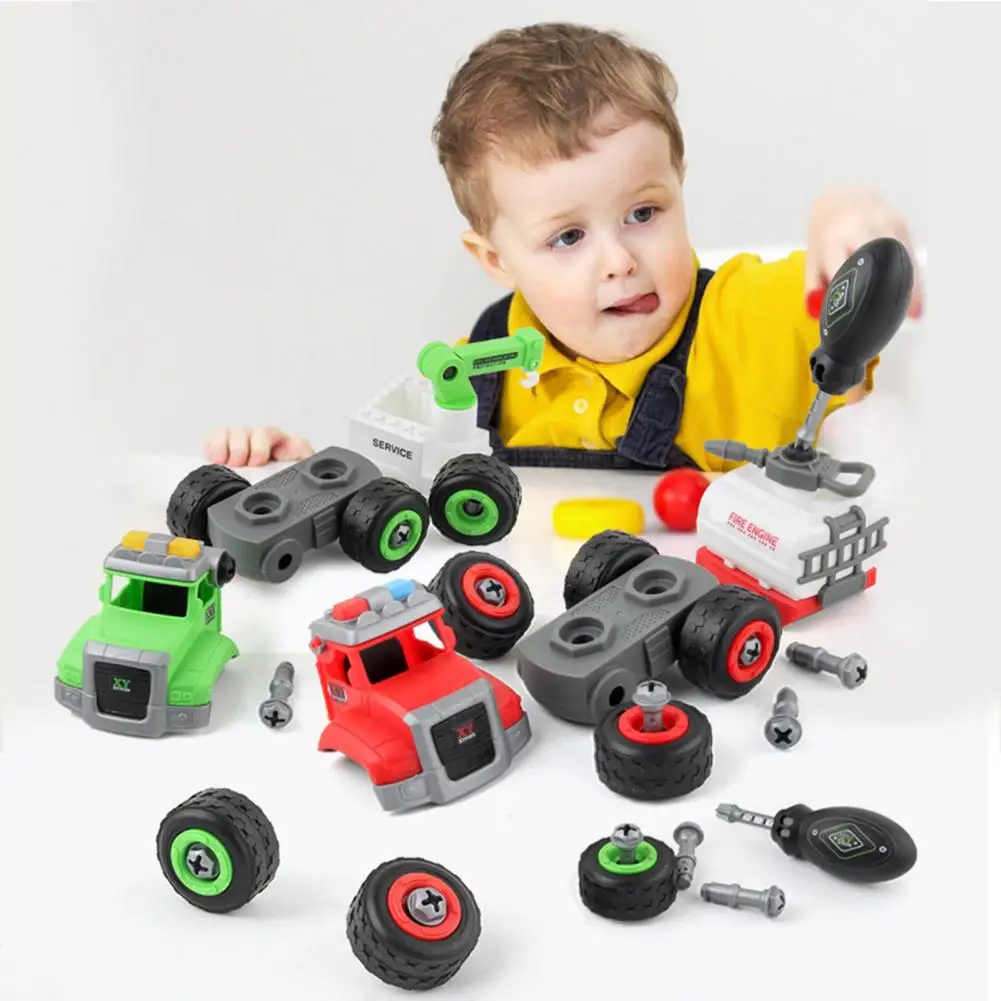 

1 Set Engineering Vehicle Tool Educational Detachable Portable Mini Construction Vehicle Toy for Children