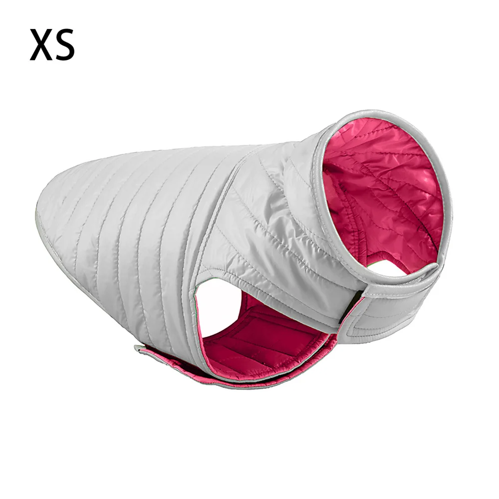 

Down Jacket Reversible Small Dog Double-sided Sportswear Pet Clothes Reflective Strips Coat French Chihuahua Puppy Cotton Vest