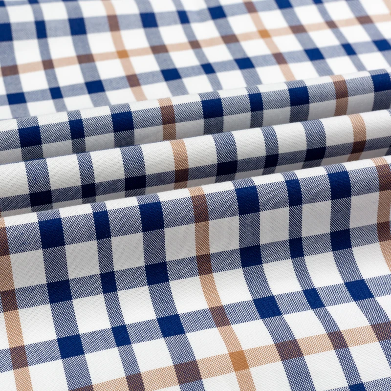 

Men's Fashion Button Down Plaid Cotton Shirt Single Patch Pocket Long Sleeve Comfortable Standard-fit Casual Checkered Shirts