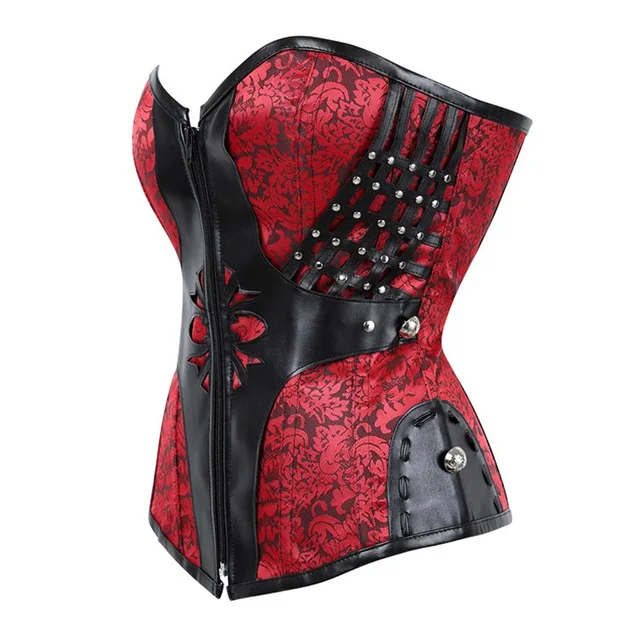 Women Corset Gothic Underbust Corset and Waist cincher Bustiers Top Workout Shape Body Belt Plus size Lingerie S-6XL