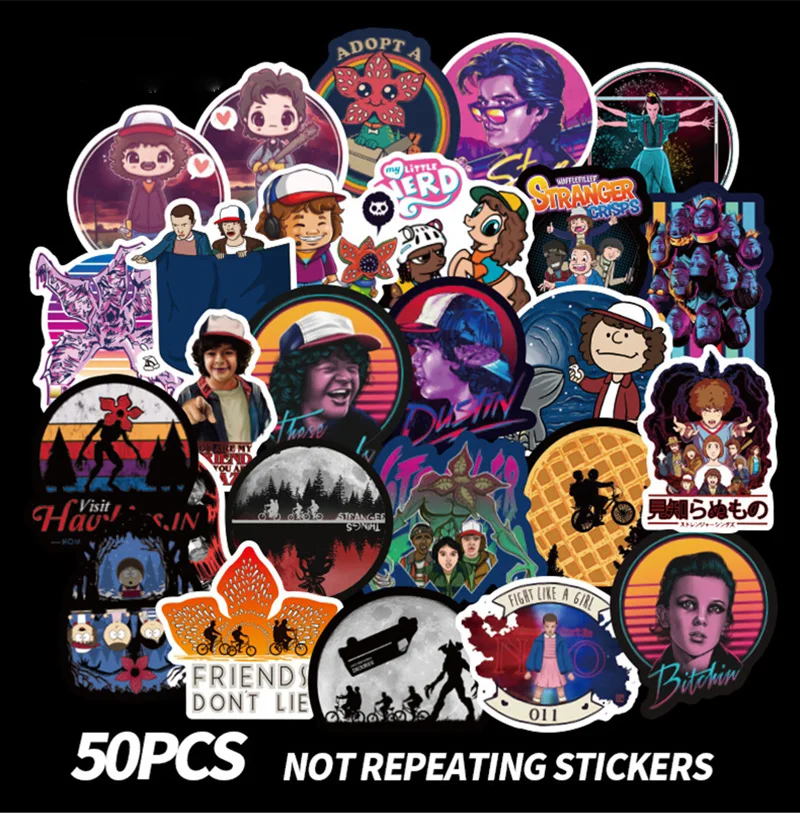 1 комплект 50 шт в наборе Стикеры s очень странные дела рисунок одиннадцать Дастин