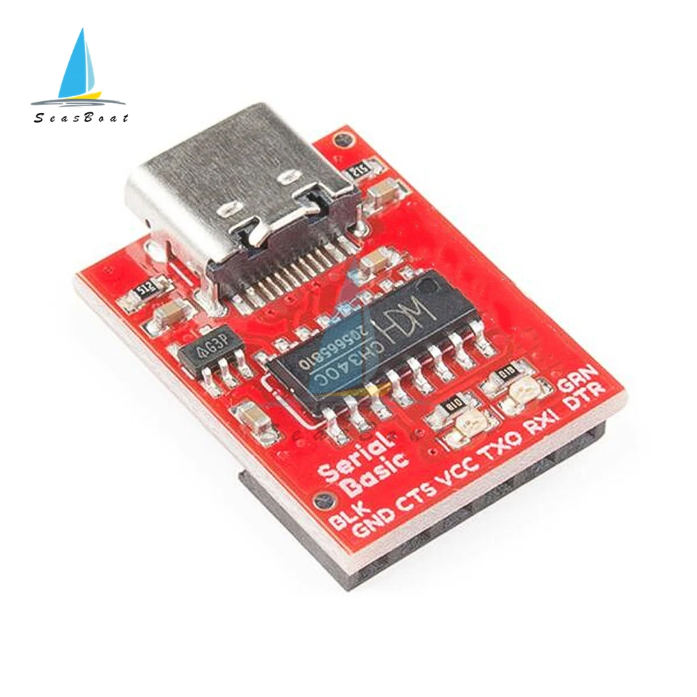 3 В 5 Тип C USB к TTL последовательному порту CH340C модуль ISP Коммуникационный