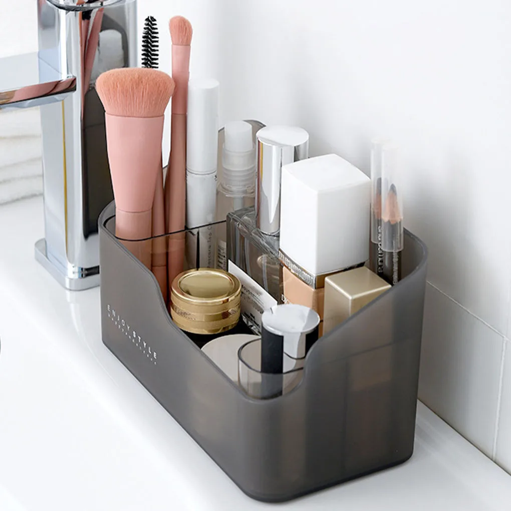 

Storage Box Makeup Brush Pen Jewelry Plastic Washable Cosmetics Grid Organizer Holder for Bathroom Bedroom Office