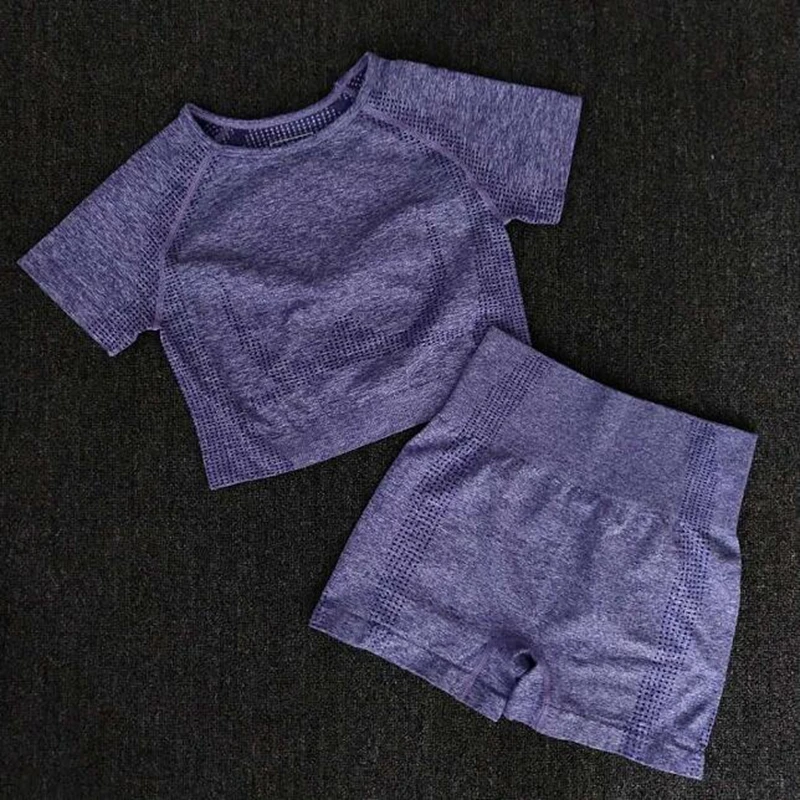 

New 9 colours Women Seamless yoga set Fitness Sports Suits GYM Cloths Yoga Bra High Waist Running shorts Workout clothing tops