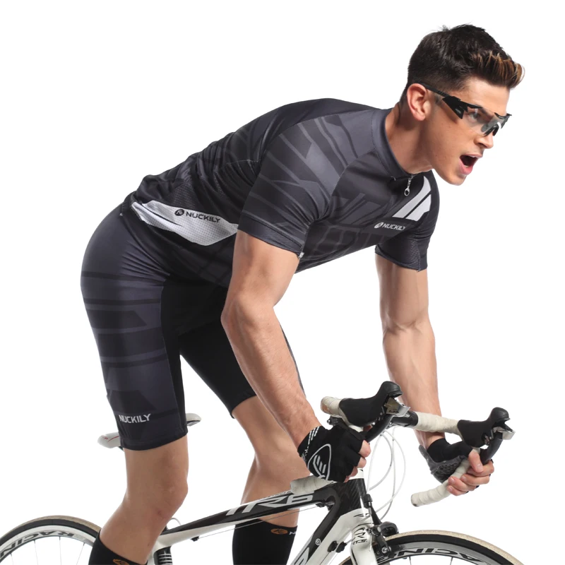 

NUCKILY 2021 Summer New Men Cycling Jersey Short Sleeve Set Quick-dry Bike Clothing MTB Cycle Clothes Maillot Ropa Ciclismo Suit