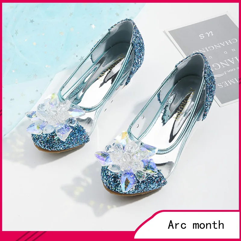 

Children's High Heel Princess Party Shoes Summer New Girls Sandals Baby Children's Shoes Little Girl Crystal Shoes 26-35