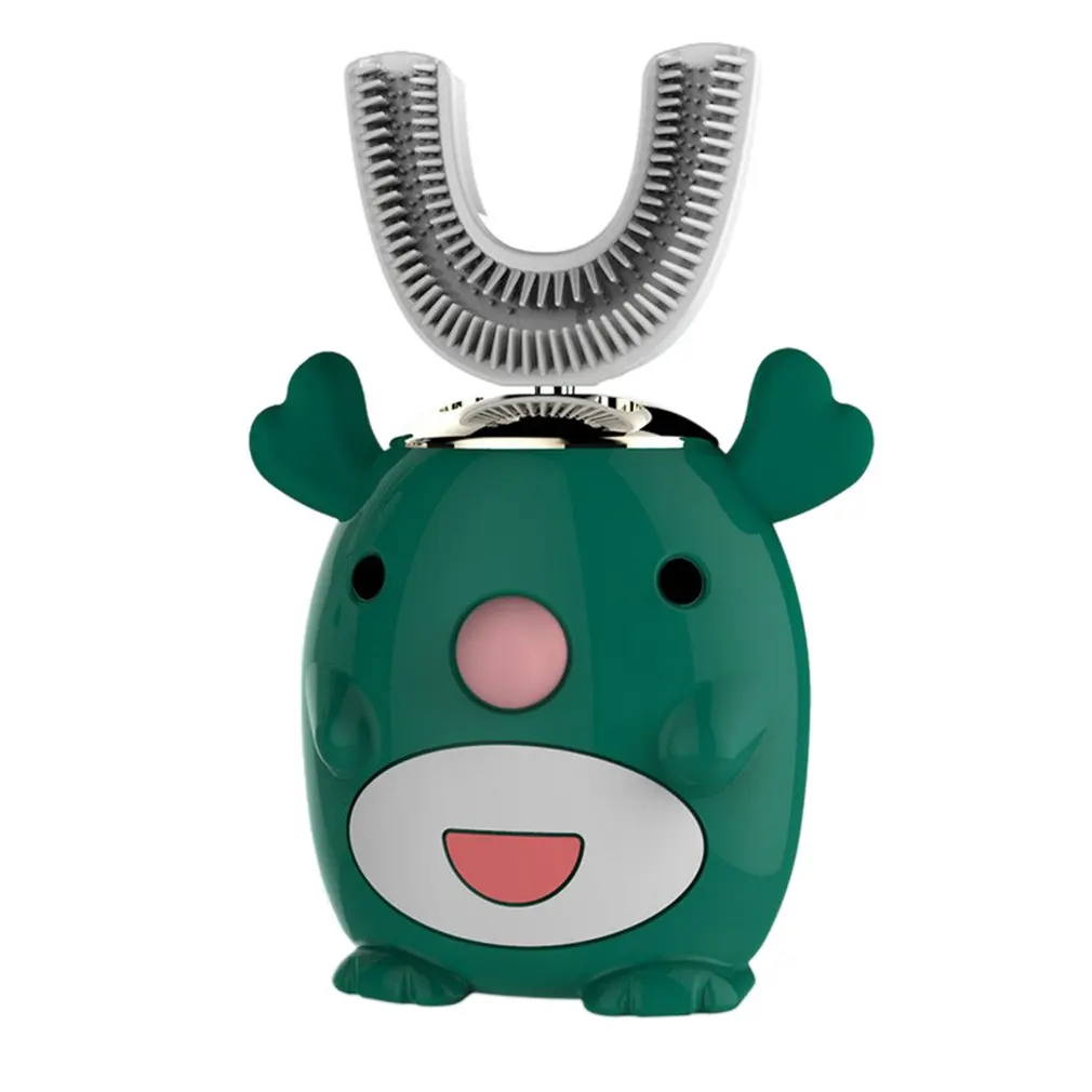 

Smart 360 Degree U Shaped Kids Children Electric Toothbrush Silicone Automatic Ultrasonic Teeth Tooth Brush Cartoon Pattern