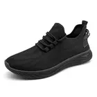 Кроссовки мужские сетчатые дышащие, спортивная обувь на шнуровке, Нескользящие, повседневные, черные, цвета хаки, 2021