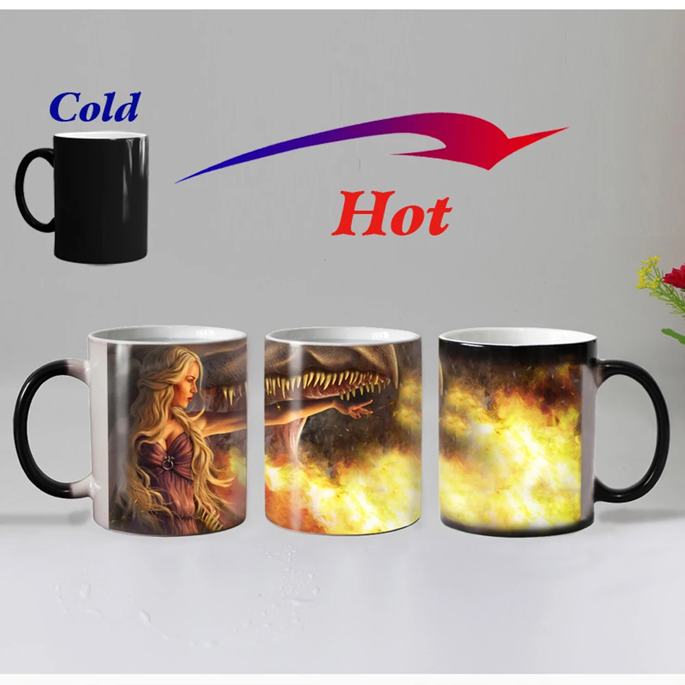 Дропшиппинг Термочувствительная Волшебная кофейная чашка Dragon керамические