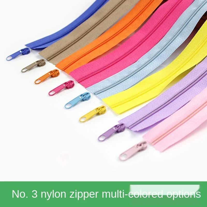 Alipress 10 м/лот нейлон катушки молнии 22 цветов для выбора 3# DIY шитья настраивать