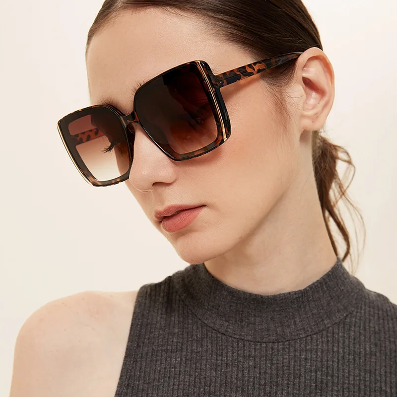 

Бесплатная доставка 2021 полуметаллическая оправа Ретро женские европейские и американские модные большие квадратные солнцезащитные очки д...