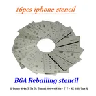 Полный набор трафаретов для мобильных телефонов apple, 16 шт.лот, BGA трафарет для iPhone 4, 5, 5, 5, 5c, 5, mini 6, 6, 6, 6S, 6s