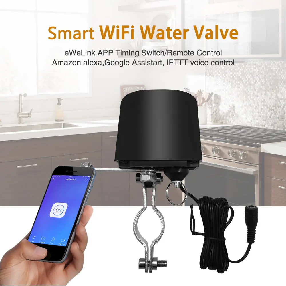 EWeLink Смарт Wi-Fi газовый манипулятор клапан управления 1/2 "3/4" садовые таймеры