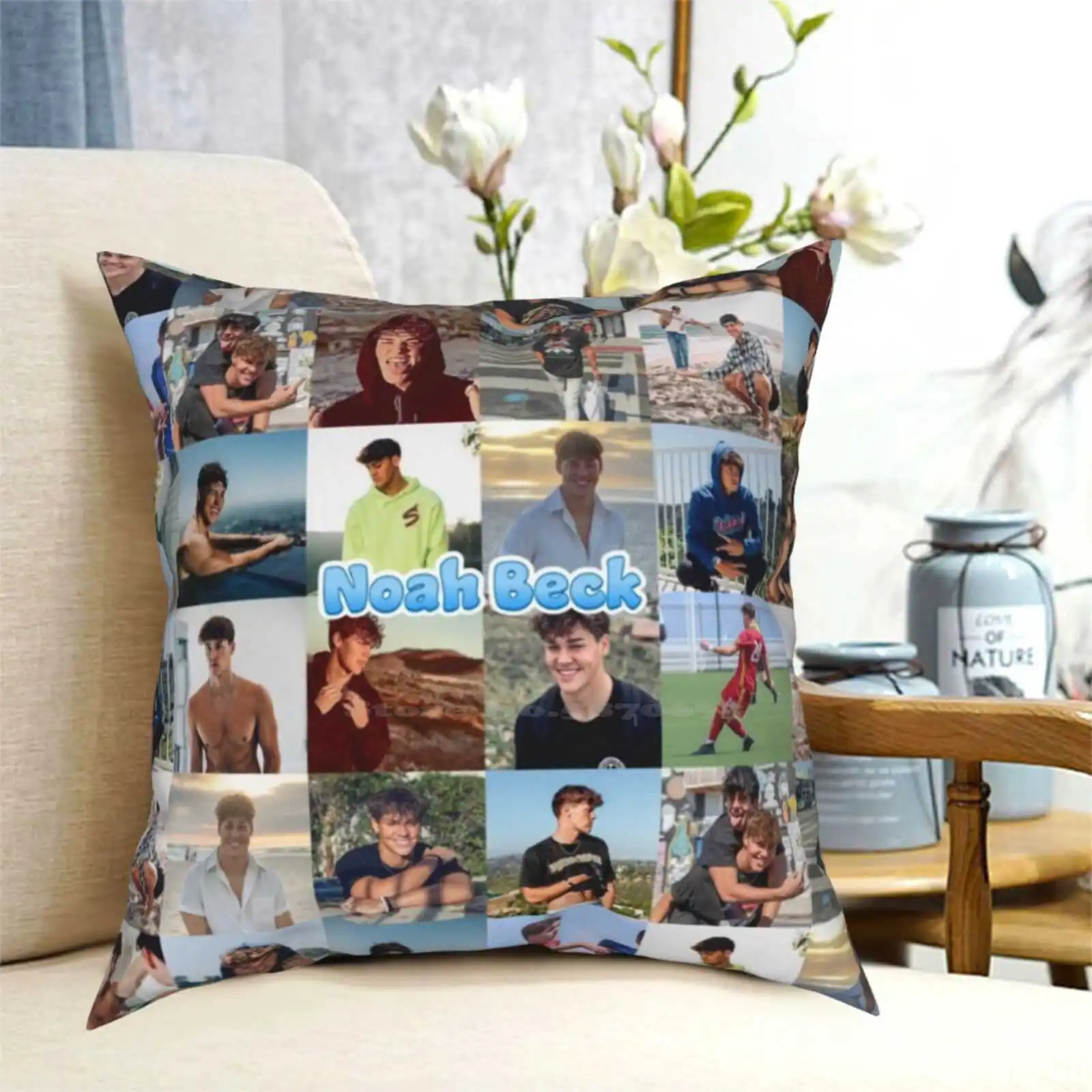 Наволочка с коллажем Ноа Бека подушка рисунком лето | Дом и сад