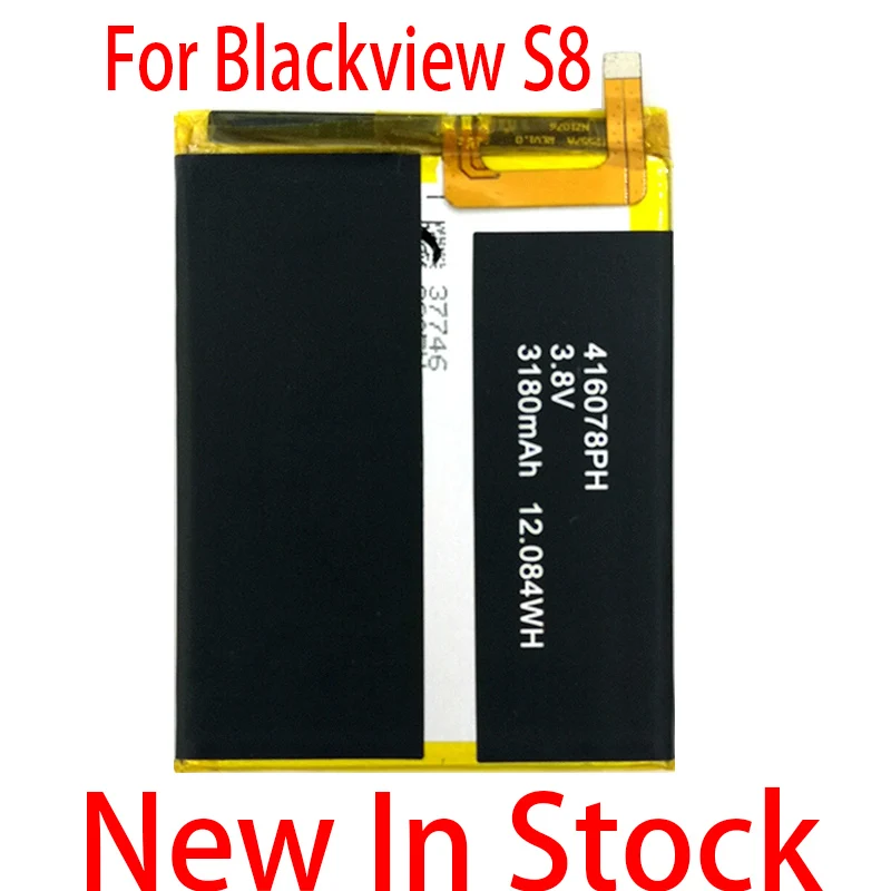 

100% Оригинальный аккумулятор Wisecoco 416078ph S8 3180 мАч для телефона Blackview S8 Быстрая доставка Замена + номер отслеживания