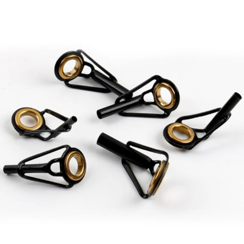 

Stainless Steel Fishing Rod Guides Tangle Resistant Flared Frame Portable Practical Lightweight Fishing Accessories