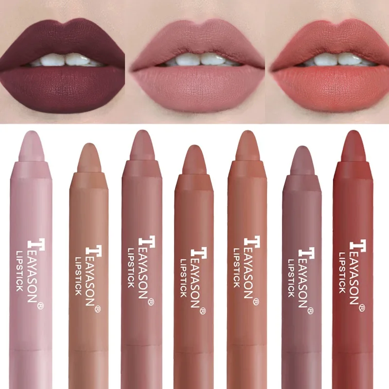 12 Цвет земли красный матовый губная помада Водонепроницаемый Губная макияж