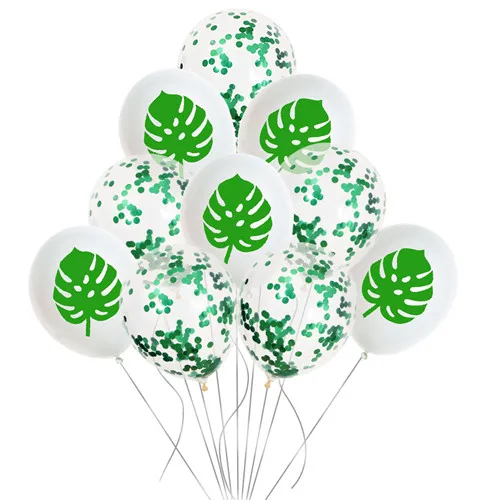 10pcs Green Balloons Confetti balloons Set Chrome ballon Birthday deco Party Wedding Decoration Wedding Anniversary globals Metallic - Цвет: 10pcs