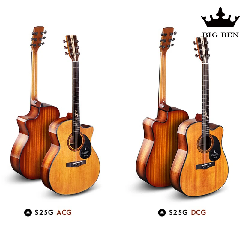 41 дюйм гитара 40 дюймов Акустическая Пикап Ретро электрическая коробка верхняя