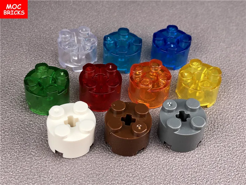 50 шт./лот MOC красочные кирпичи 2x2 Круглый Кирпич подходит для фигуры 6143/6116/3941 DIY