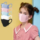 Маска для лица детская многоразовая, черная, белая