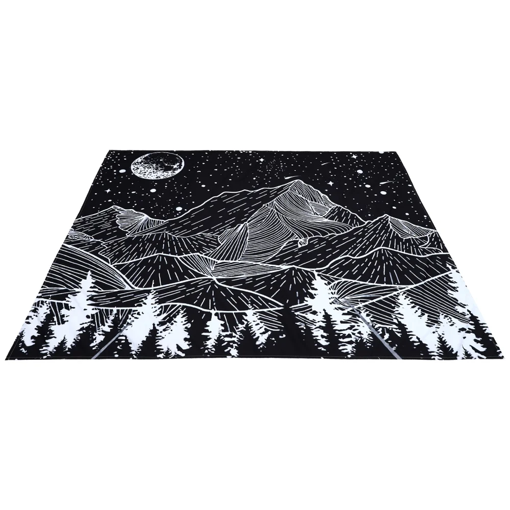 

Черно-белый декоративный гобелен с цифровой печатью рисунок гор декор, 1 шт.