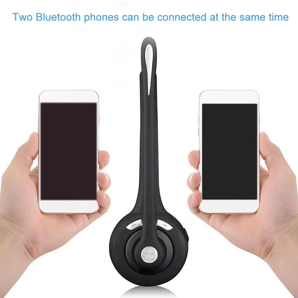 Compatible Headset Wireless Call Center Hands Free Home Single Ear For Cellphone PC Music Adjustable Noise Cancelling | Электроника