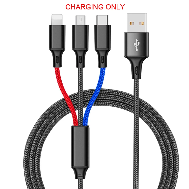 charging only 3 в 1 кабель для передачи данных и быстрой зарядки - Цвет: charging only