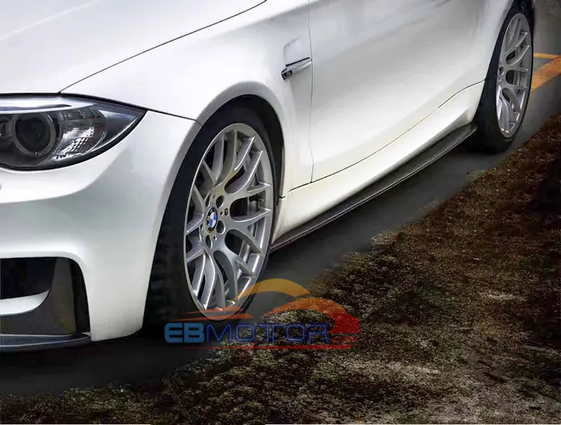 VZ стильная юбка из натурального углеродного волокна 1 пара для BMW серия E82 1M 2011 2017