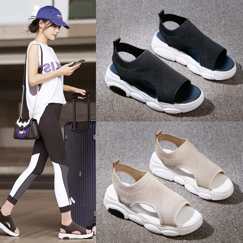 Летние женские уличные спортивные сандалии Пляжная обувь Обувь для бега на