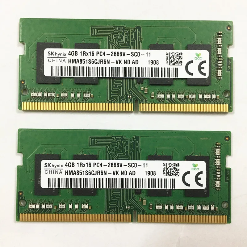 

SK hynix RAMS DDR4 4GB 2666MHz 4GB 1Rx16 PC4-2666V-SC0-11 DDR4 4GB laptop memory