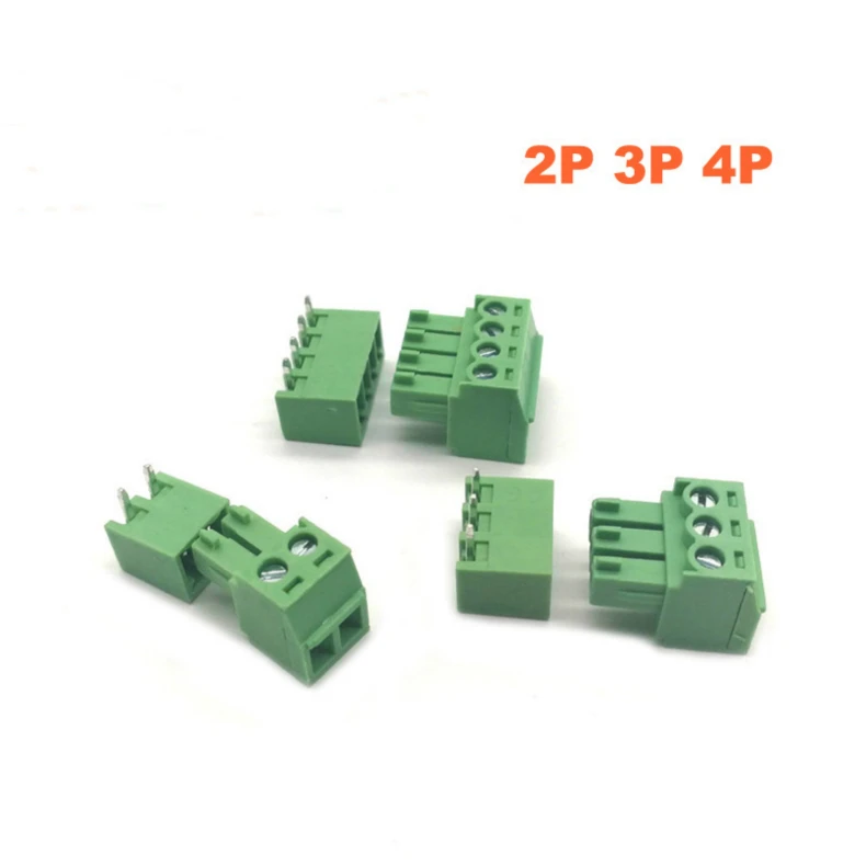 100 шт. 15edgk/2edgk 3. 81 мм 2P 3P 4P 12P прямоугольный винтовой разъем PCB штекер/гнездо