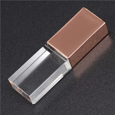 rose gold JASTER USB 2,0 модный Кристальный стиль USB флеш-накопитель USB 4GB 16GB 32GB 64GB Подарочный флеш-накопитель cle usb(более 10 шт бесплатный логотип - Цвет: rose gold