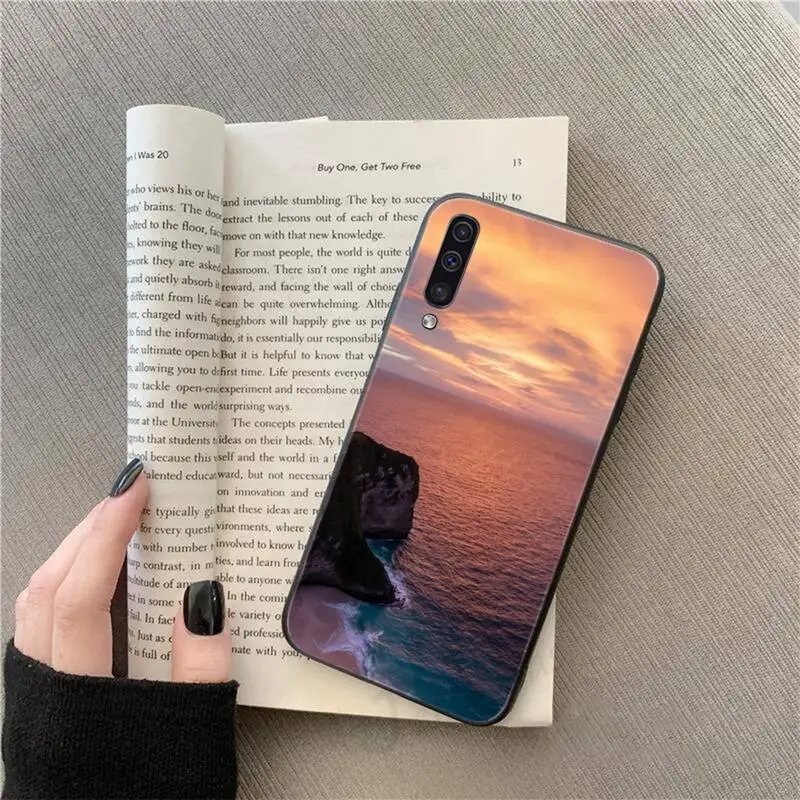 

beach sea art night aesthetic Phone Case For Samsung galaxy S 9 10 20 A 10 21 30 31 40 50 51 71 s note 20 j 4 2018 plus