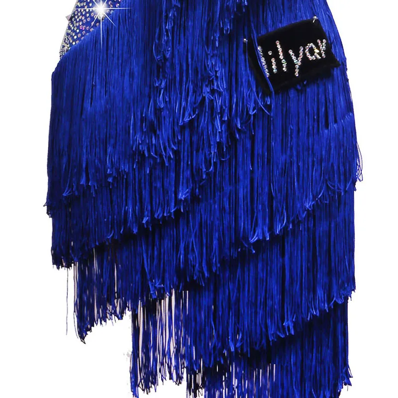 

New Latin Dance Dress Competition Dress Costumes Skirt Performing Dress Adult Customize Children Red Matador Skirt Split Skirtes