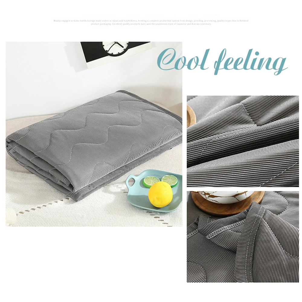 

ADOREHOUSE Summer Comforter Cool Feeling Quilt Bedspread Breathable Quilt Throw Blanket Solid Color Thin Fine Stitches Quilt