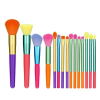 15 colorful makeup brushes set foundation mixed powder blush concealer eyeshadow portable professional beauty tool
