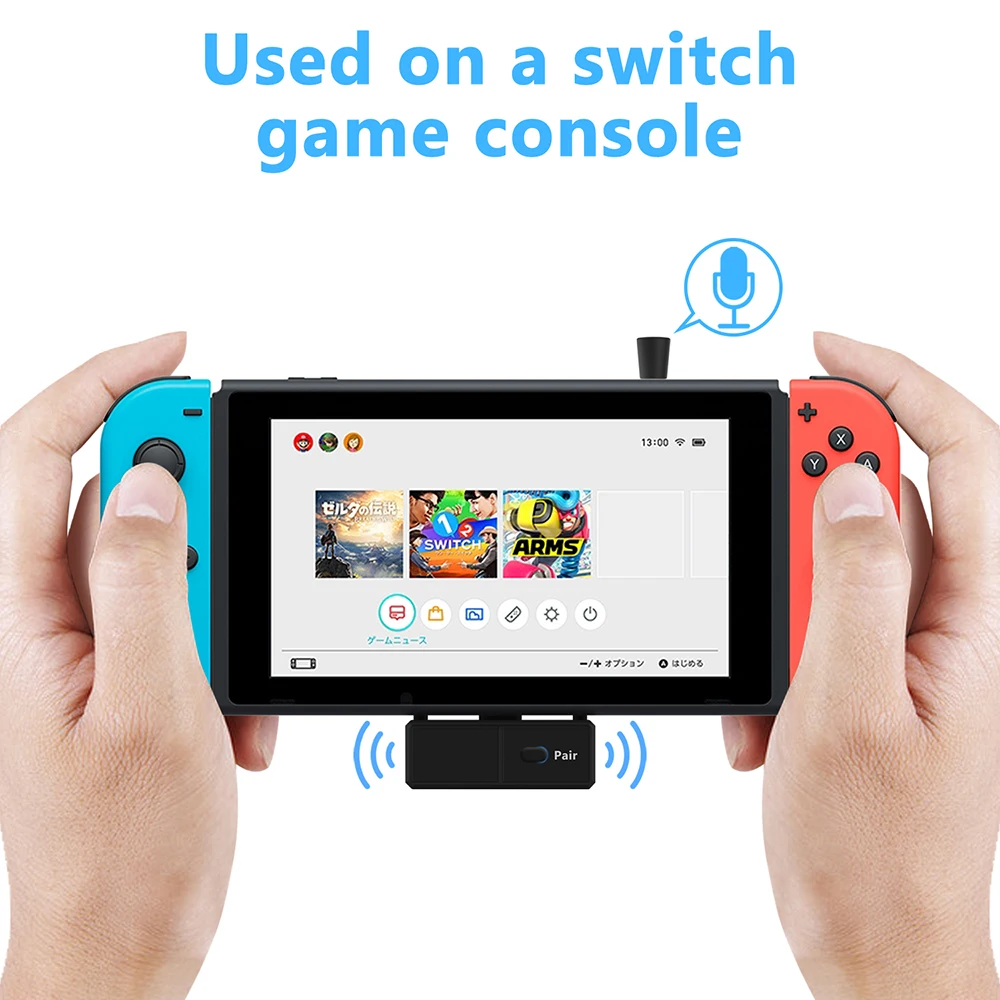Музыкальный Bluetooth-адаптер для Nintendo Switch A2DP SBC с низкой задержкой USB Type-C