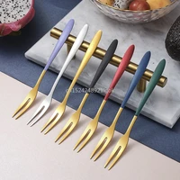 fruit fork set stainless steel fruit fork ins nordic creative fruit sign and cute european style