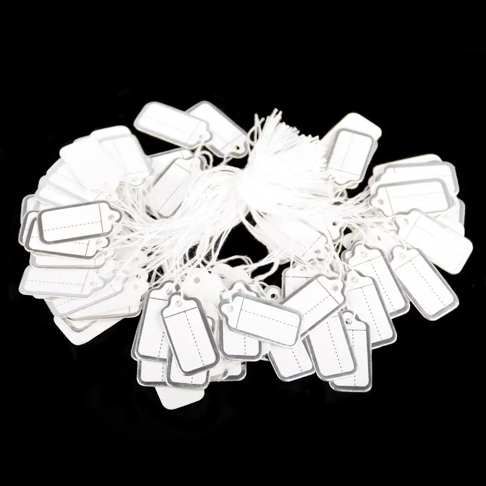 100/200 шт. ценники ярлыки веревки галстуки часы ювелирные изделия цена товара