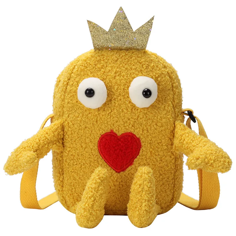 

Women Mobile phone bag female 2021 new lamb plush bag messenger bag girl cartoon small bag