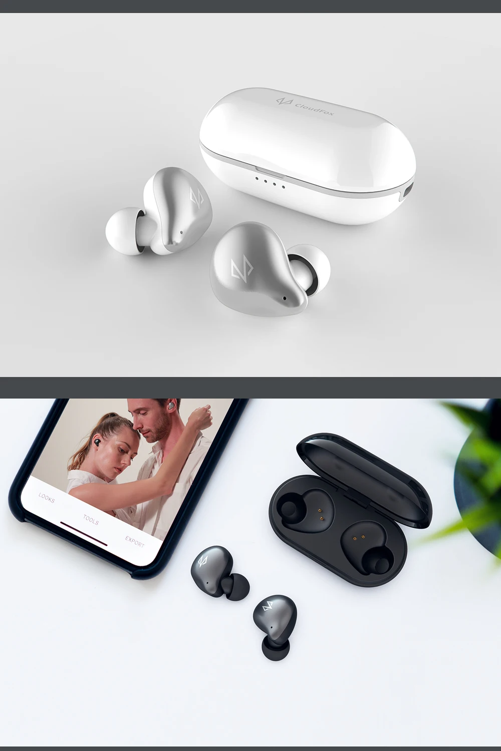 DOSS Cloud Fox Freepods TWS True Беспроводные наушники с Bluetooth 5,0, беспроводные наушники с одним шаговым сопряжением, время воспроизведения 15 ч, встроенный микрофон