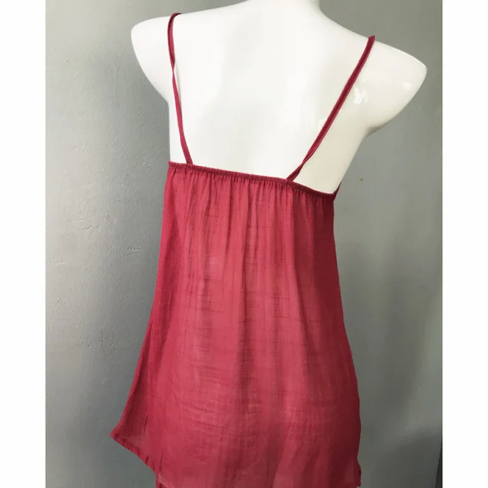 Women Lace Vest Strappy Sleeveless V Neck Loose Slim Fit Tank Tops for Summer KNG88