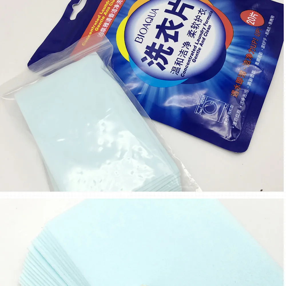20 шт. новая формула листы для стирки наноконцентрированный стиральный порошок