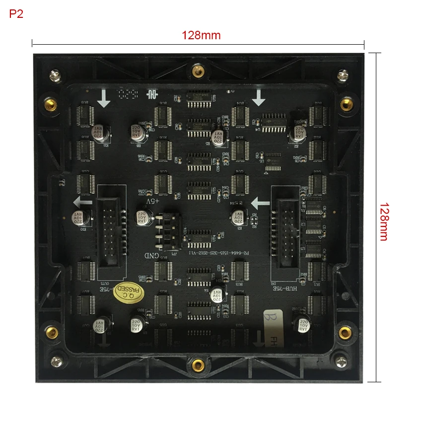 Полноцветный светодиодный модуль P2 SMD для внутренней рекламы 128*128 мм 64*64 пикселей