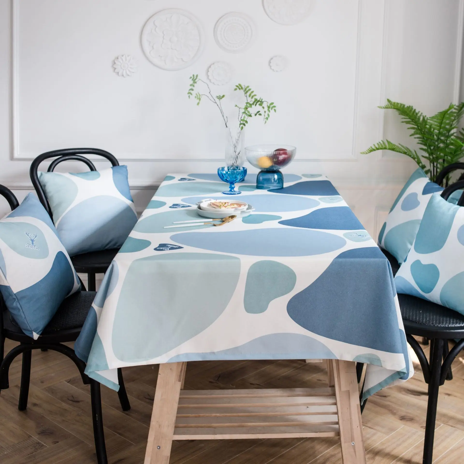 Водонепроницаемая прямоугольная скатерть нордический гусь мягкий камень с