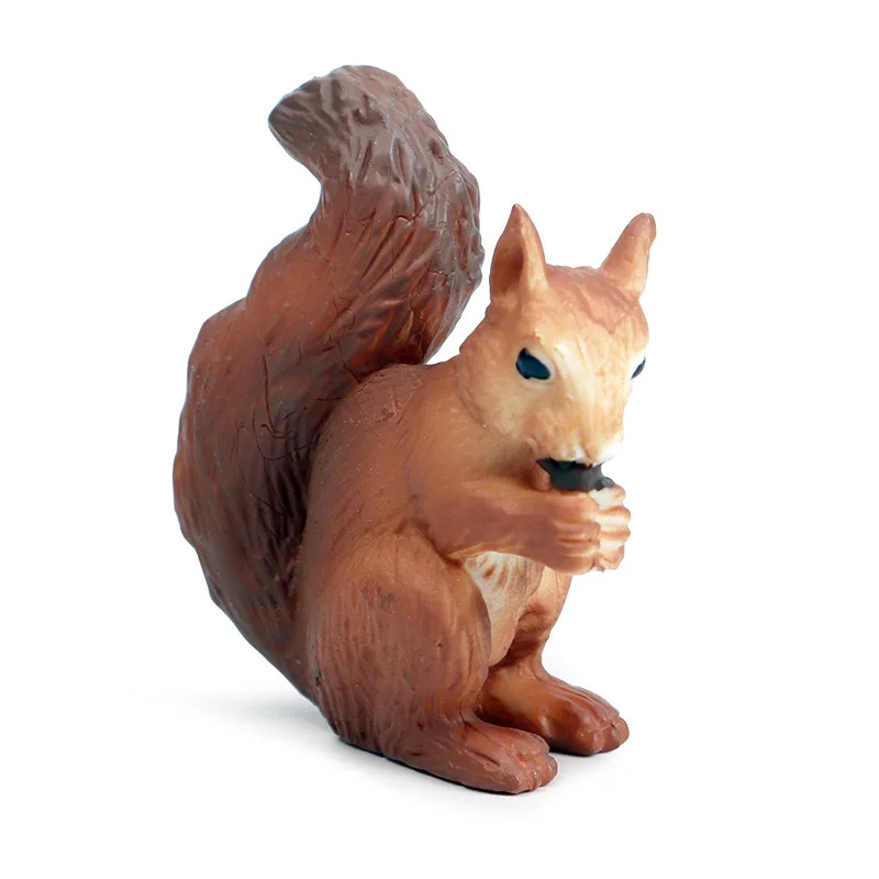 

Little Squirrel Animal Figure Collectible Toys Wild Animal Cognition Action Figures Kids Plastic Cement Toys