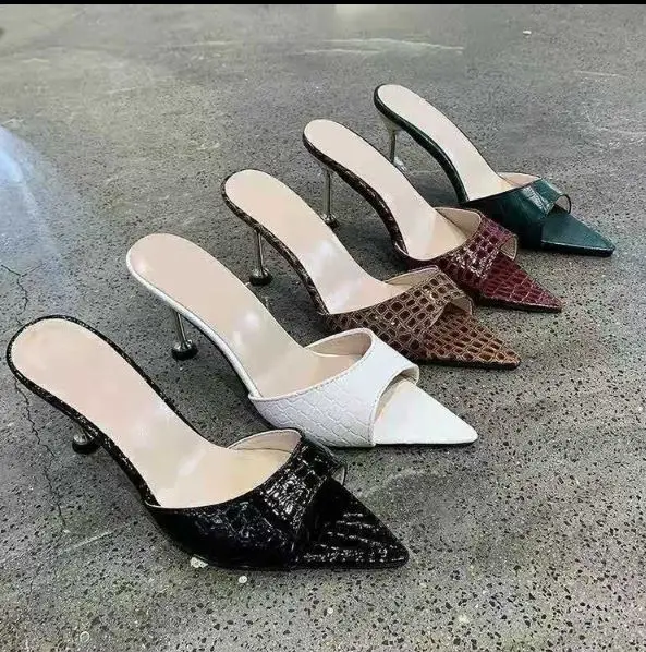 

Summer New Women's High Heel PU Leather High Heel Sandals Fashion Banquet Sexy Versatile Comfortable Hot Sale